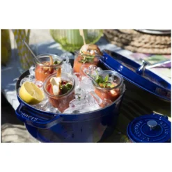 Staub Cocotte 28 Cm, Rund, Dunkelblau, Gusseisen -Staub 000008184