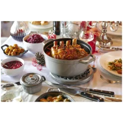Staub Cocotte 34 Cm, Rund, Graphit-Grau, Gusseisen -Staub 000011002