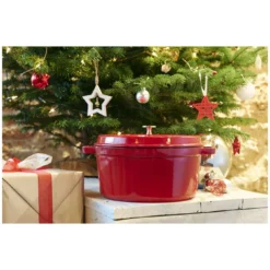 Staub Cocotte 30 Cm, Rund, Kirsch-Rot, Gusseisen -Staub 000011021