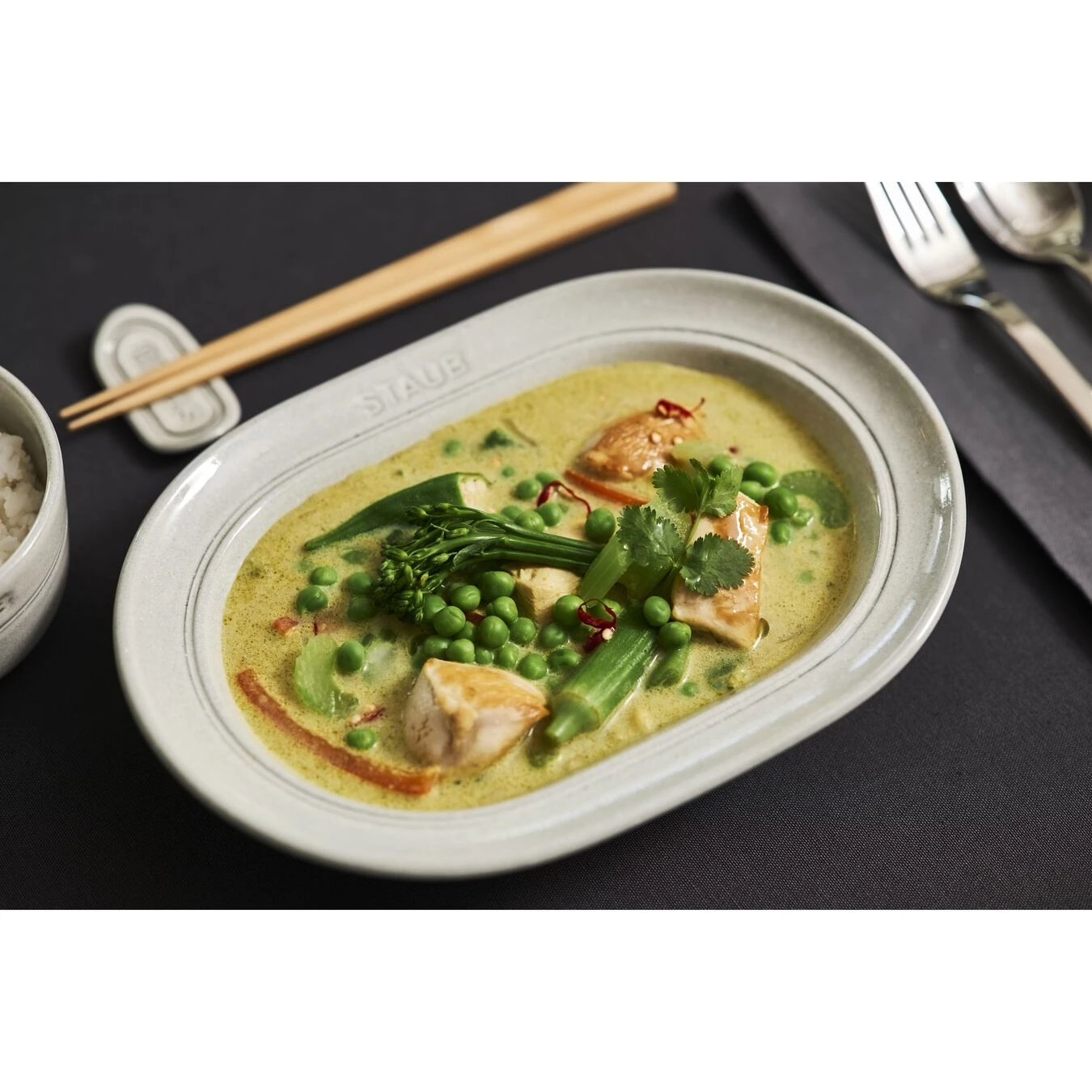 Staub Teller 25 Cm, Keramik, Weisser Trüffel 6 Staub Teller 25 Cm, Keramik, Weisser Trüffel – Bild 6