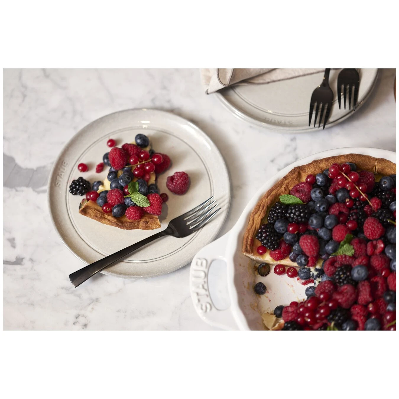 Staub Teller Flach 20 Cm, Keramik, Weisser Trüffel 3 Staub Teller Flach 20 Cm, Keramik, Weisser Trüffel – Bild 3