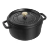 Staub Cocotte 24 Cm, Rund, Schwarz, Gusseisen