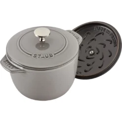 Staub Reis-Cocotte 16 Cm, Rund, Graphit-Grau, Gusseisen -Staub 11721 618 5