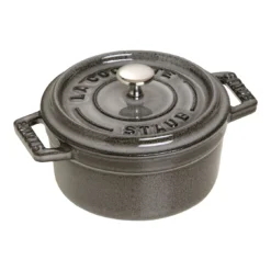 Staub Mini Cocotte 10 Cm, Rund, Graphit-Grau, Gusseisen