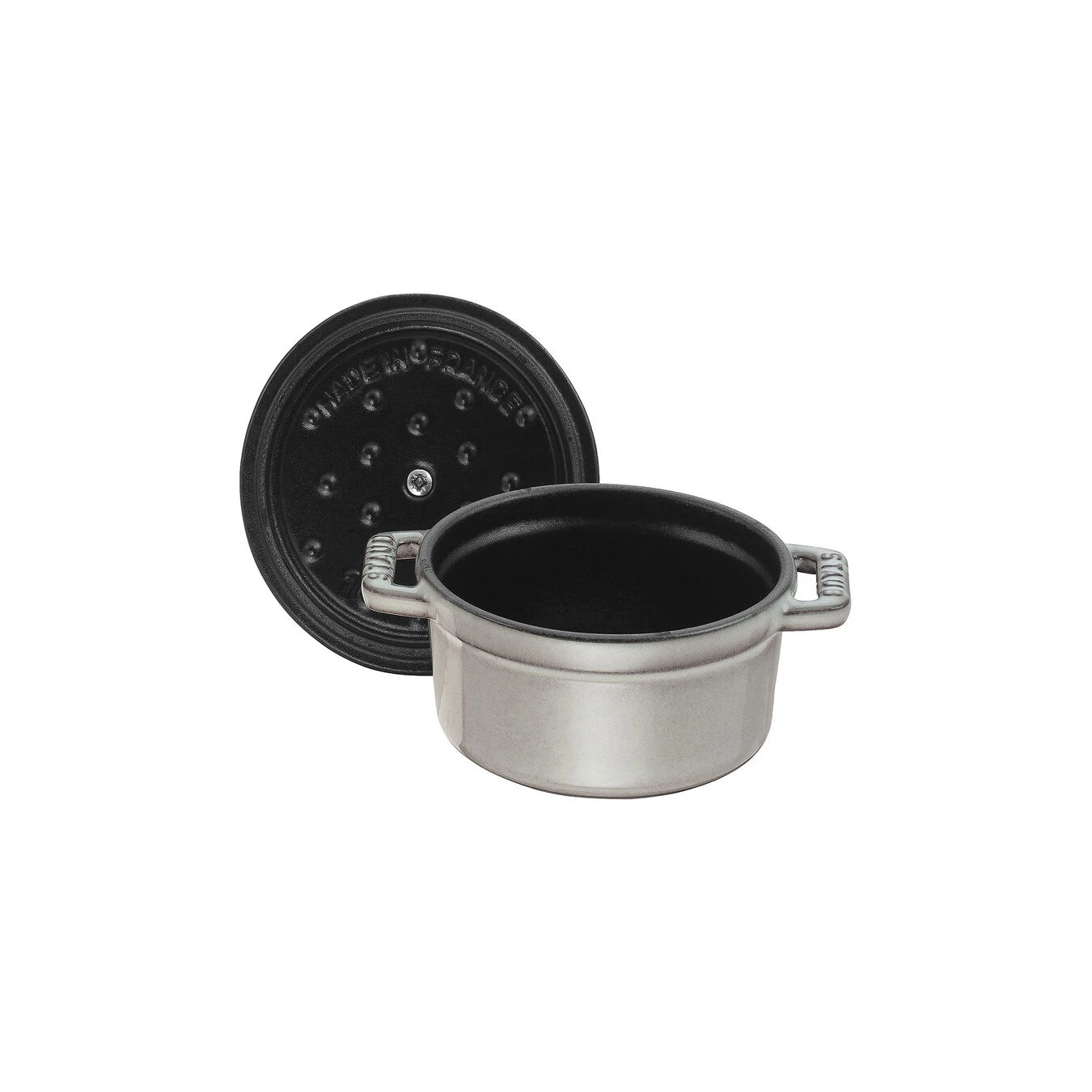 Staub Cocotte 12 Cm, Rund, Graphit-Grau, Gusseisen 2 Staub Cocotte 12 Cm, Rund, Graphit-Grau, Gusseisen – Bild 2