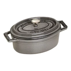 Staub Mini Cocotte 11 Cm, Oval, Graphit-Grau, Gusseisen