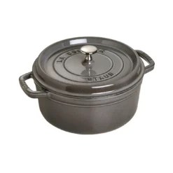Staub Cocotte 18 Cm, Rund, Graphit-Grau, Gusseisen