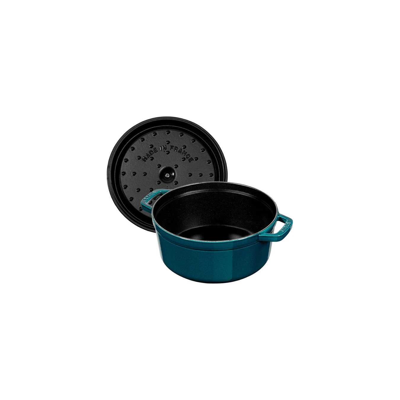Staub Cocotte 22 Cm, Rund, La-Mer, Gusseisen 1 Staub Cocotte 22 Cm, Rund, La-Mer, Gusseisen