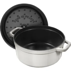 Staub Cocotte 24 Cm, Rund, Weisser Trüffel, Gusseisen -Staub 40501 412 0 2