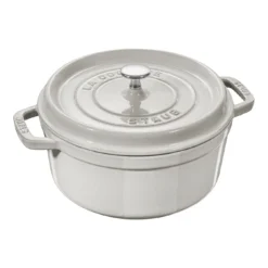 Staub Cocotte 26 Cm, Rund, Weisser Trüffel, Gusseisen