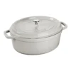 Staub Cocotte 27 Cm, Oval, Weisser Trüffel, Gusseisen