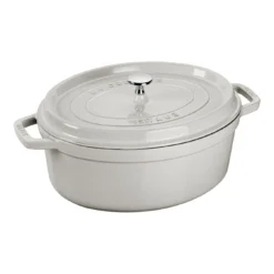 Staub Cocotte 33 Cm, Oval, Weisser Trüffel, Gusseisen