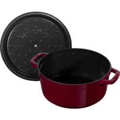 Staub Cocotte 26 Cm, Rund, Bordeaux, Gusseisen -Staub 40502277 05
