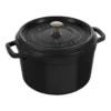Staub Cocotte Tief 24 Cm, Rund, Schwarz, Gusseisen