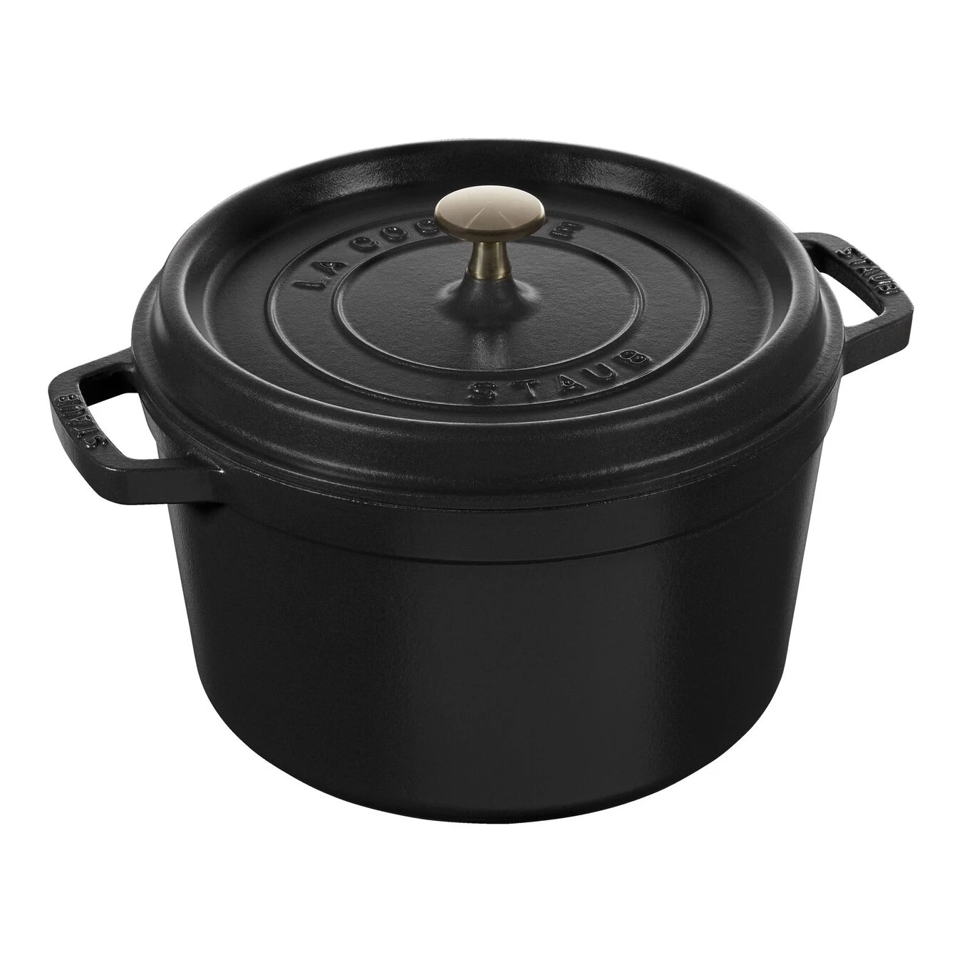 Staub Cocotte Tief 24 Cm, Rund, Schwarz, Gusseisen 1 Staub Cocotte Tief 24 Cm, Rund, Schwarz, Gusseisen