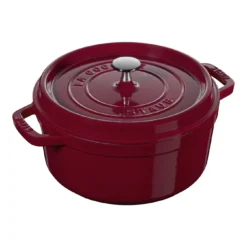 Staub Cocotte 24 Cm, Rund, Bordeaux, Gusseisen