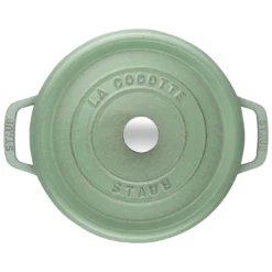 Staub Cocotte 24 Cm, Rund, Salbeigrün, Gusseisen -Staub 40505 364 3 2