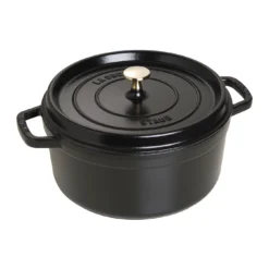 Staub Cocotte 26 Cm, Rund, Schwarz, Gusseisen