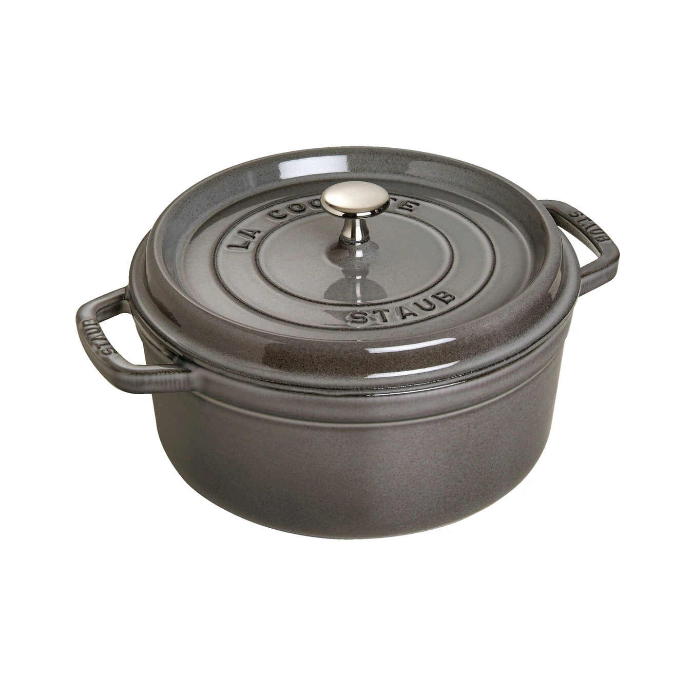 Staub Cocotte 26 Cm, Rund, Graphit-Grau, Gusseisen 1 Staub Cocotte 26 Cm, Rund, Graphit-Grau, Gusseisen