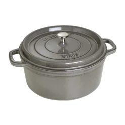 Staub Cocotte 28 Cm, Rund, Graphit-Grau, Gusseisen