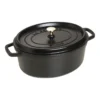 Staub Cocotte 31 Cm, Oval, Schwarz, Gusseisen