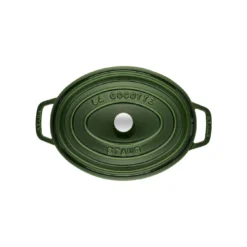 Staub Cocotte 31 Cm, Oval, Basilikum-Grün, Gusseisen -Staub 40509 363 0 2 1