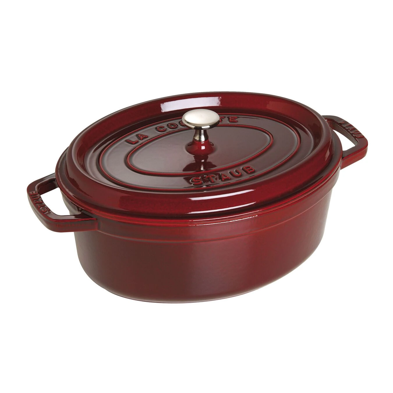 Staub Cocotte 31 Cm, Oval, Grenadine-Rot, Gusseisen 2 Staub Cocotte 31 Cm, Oval, Grenadine-Rot, Gusseisen – Bild 2