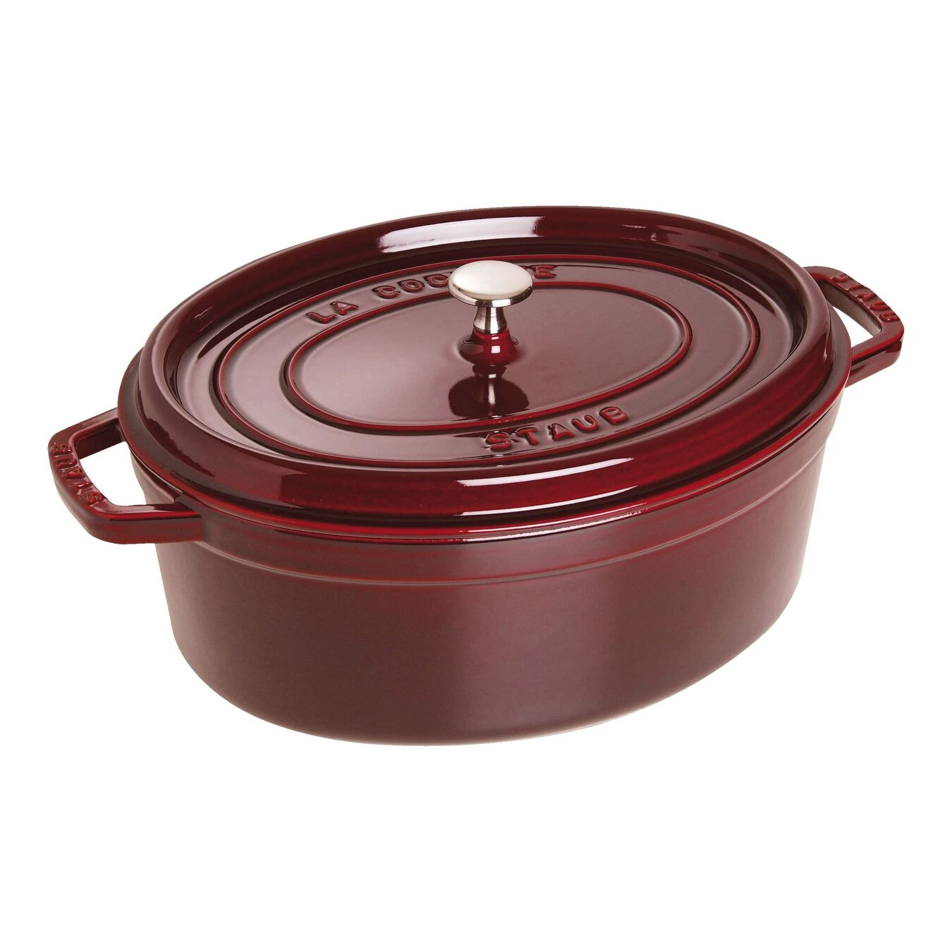 Staub Cocotte 31 Cm, Oval, Grenadine-Rot, Gusseisen 1 Staub Cocotte 31 Cm, Oval, Grenadine-Rot, Gusseisen