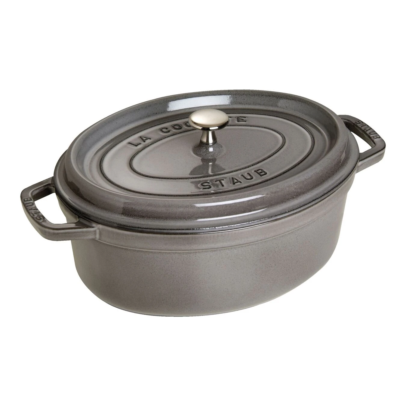 Staub Cocotte 37 Cm, Oval, Graphit-Grau, Gusseisen 1 Staub Cocotte 37 Cm, Oval, Graphit-Grau, Gusseisen