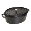 Staub Cocotte 41 Cm, Oval, Schwarz, Gusseisen