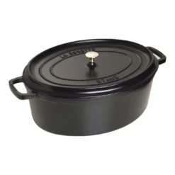 Staub Cocotte 41 Cm, Oval, Schwarz, Gusseisen