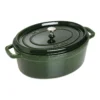 Staub Cocotte 33 Cm, Oval, Basilikum-Grün, Gusseisen