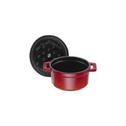 Staub Mini Cocotte 10 Cm, Rund, Kirsch-Rot, Gusseisen -Staub 40509 799 0 5