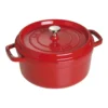Staub Cocotte 24 Cm, Rund, Kirsch-Rot, Gusseisen