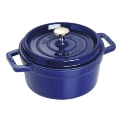 Staub Cocotte 20 Cm, Rund, Dunkelblau, Gusseisen
