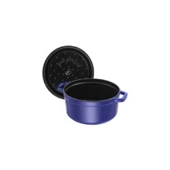 Staub Cocotte 22 Cm, Rund, Dunkelblau, Gusseisen -Staub 40510 265 0 5 2