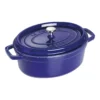 Staub Cocotte 29 Cm, Oval, Dunkelblau, Gusseisen