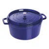 Staub Cocotte 30 Cm, Rund, Dunkelblau, Gusseisen