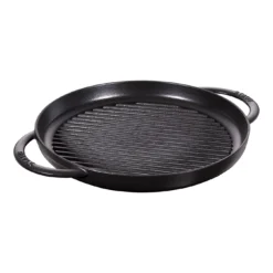 Staub Pure Grill 30 Cm, Rund, Schwarz, Gusseisen