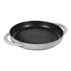 Staub Pure Grill 23 Cm, Rund, Graphit-Grau, Gusseisen