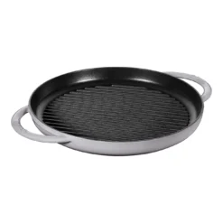 Staub Pure Grill 30 Cm, Rund, Graphit-Grau, Gusseisen