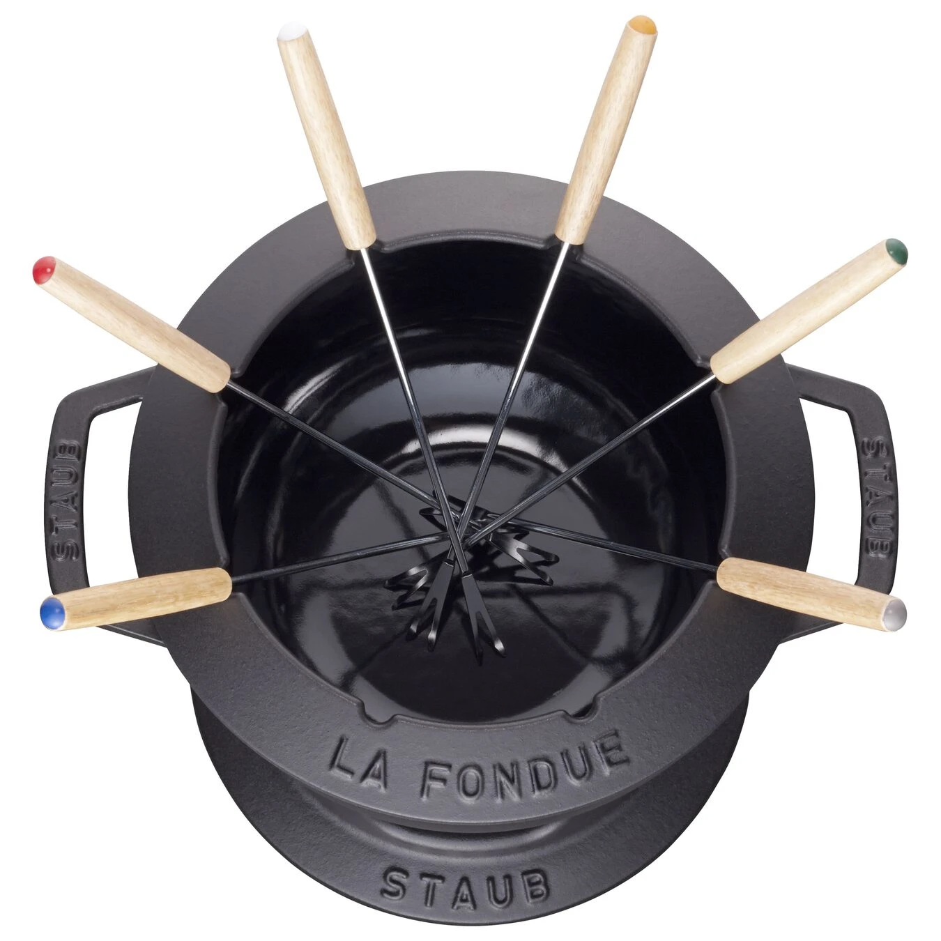 Staub Fondue Set 18 Cm, Schwarz 3 Staub Fondue Set 18 Cm, Schwarz – Bild 3