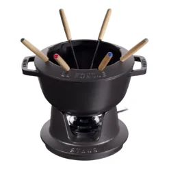 Staub Fondue Set 20 Cm, Schwarz