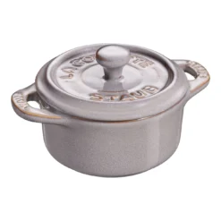Staub Mini Cocotte 10 Cm, Rund, Antik-Grau, Keramik