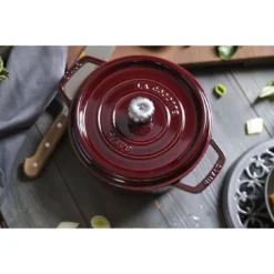 Staub Cocotte 24 Cm, Rund, Grenadine-Rot, Gusseisen -Staub 424422041