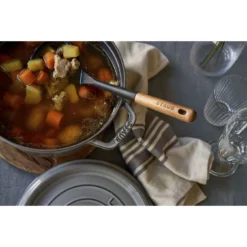 Staub Cocotte 24 Cm, Rund, Graphit-Grau, Gusseisen -Staub 424424407