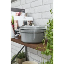 Staub Cocotte 16 Cm, Rund, Graphit-Grau, Gusseisen -Staub 750032229