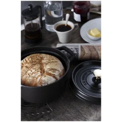 Staub Cocotte 22 Cm, Rund, Schwarz, Gusseisen -Staub 750033064