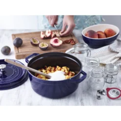 Staub Cocotte 24 Cm, Rund, Dunkelblau, Gusseisen -Staub 750036209