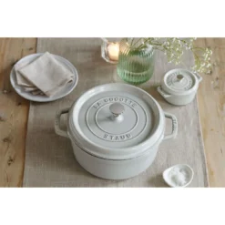 Staub Cocotte 20 Cm, Rund, Weisser Trüffel, Gusseisen -Staub 750037975